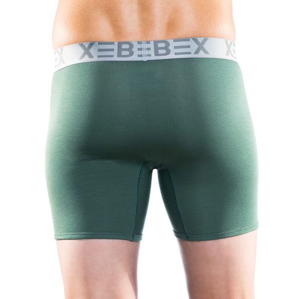 Xebex Modal Boxer Brief Back View Evergreen