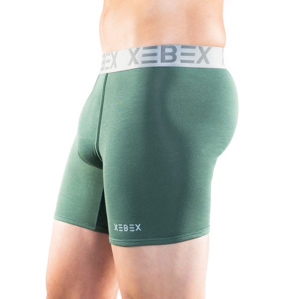 Xebex Modal Boxer Brief Side View Evergreen