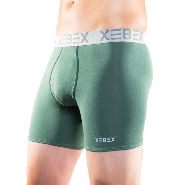 Xebex Modal Boxer Brief Logo View Evergreen