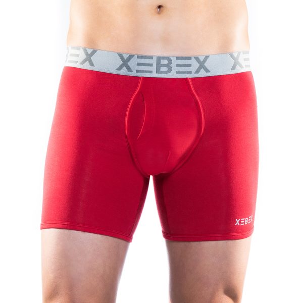 Xebex Modal Boxer Brief Front View Firehouse Red
