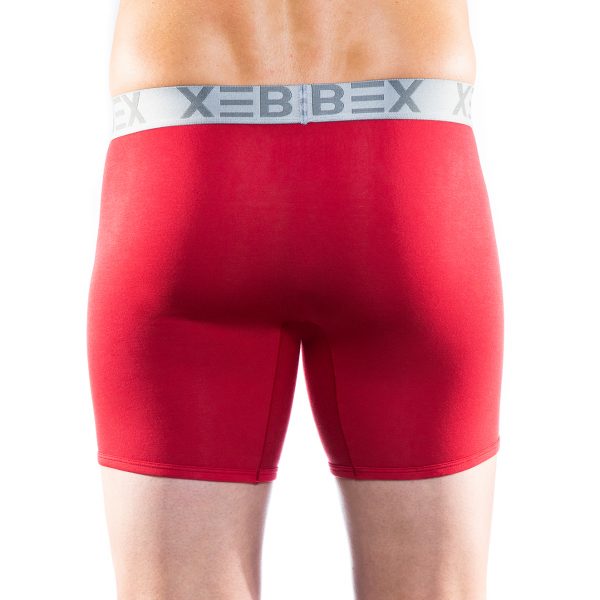 Xebex Modal Boxer Brief Back View Firehouse Red