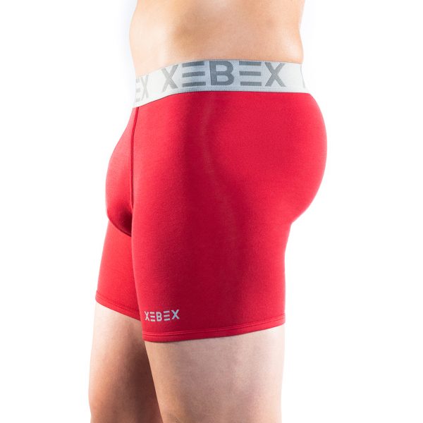 Xebex Modal Boxer Brief Side View Firehouse Red