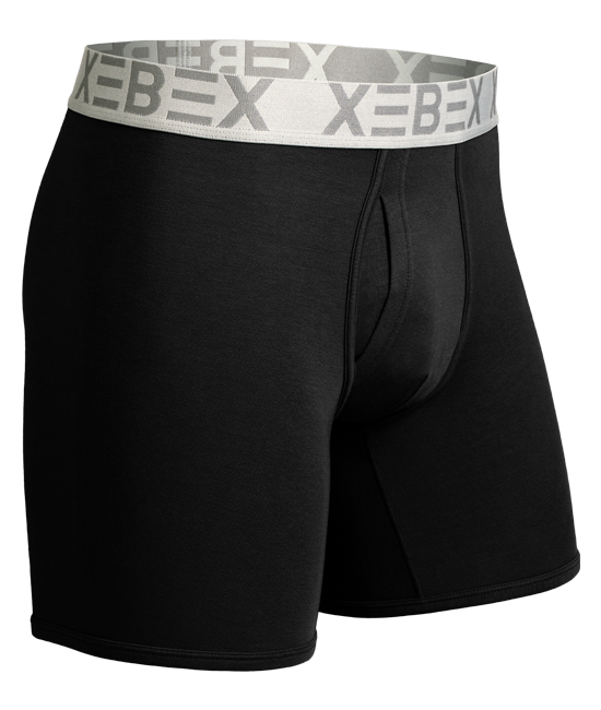 Xebex Modal Boxer Brief Ghost Mannequin Image black