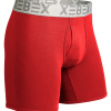 Xebex Modal Boxer Brief Ghost Mannequin Image firehouse red