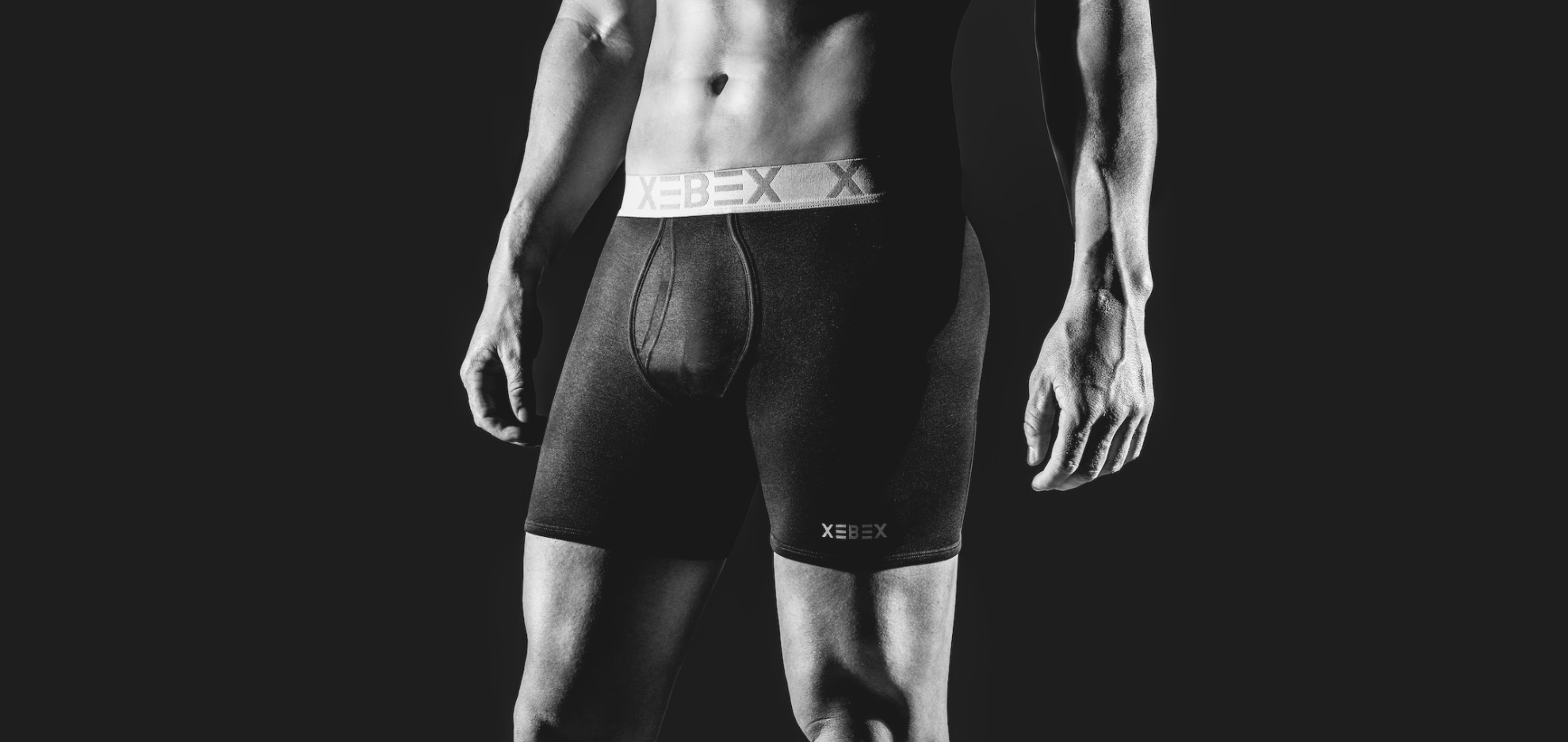 Xebex About Modal Boxer Brief Black on Charcoal