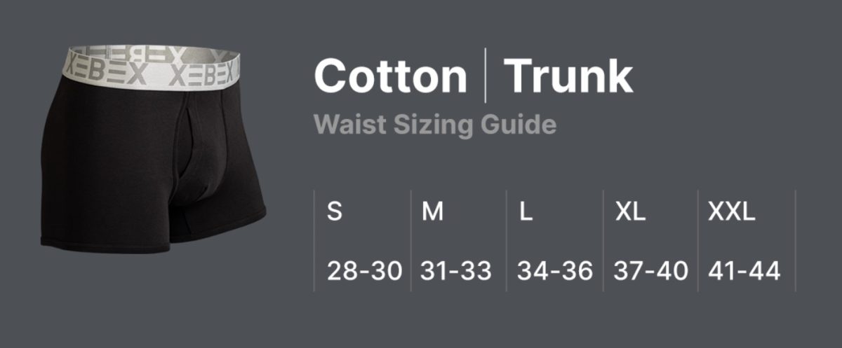 Xebex Cotton Trunk Fit Guide