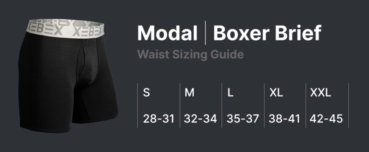 Xebex Modal Boxer Brief Fit Guide